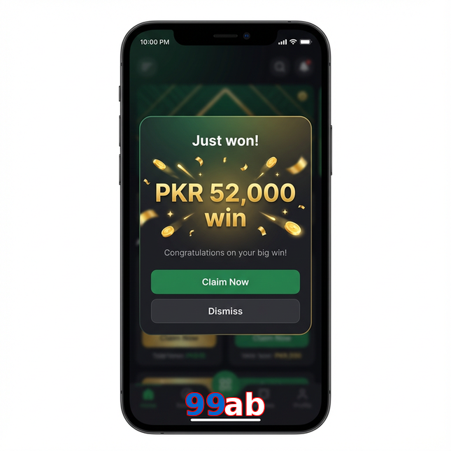 Main screen of 99Ab win page for PK players